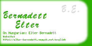 bernadett elter business card